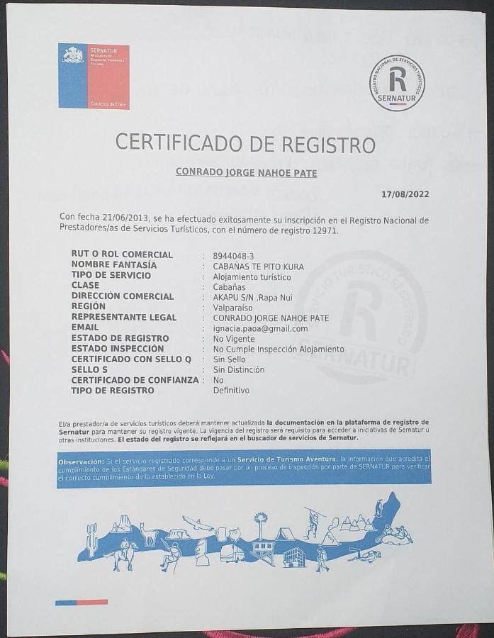 cabañas Te Pito Kura Rapa Nui Hanga Roa Exterior foto